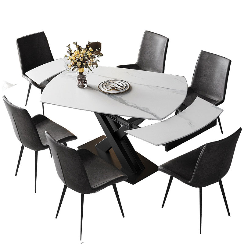 Bàn Ăn Mặt Đá Thay Đổi Kích Thước D180 - Ảnh 4