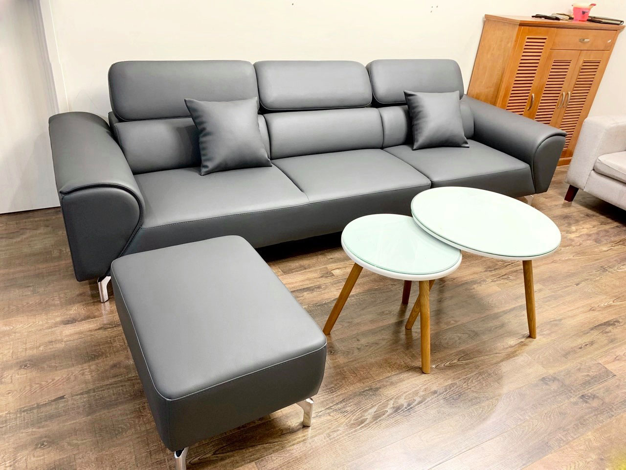 Ghế sofa da phòng khách Hàn Quốc