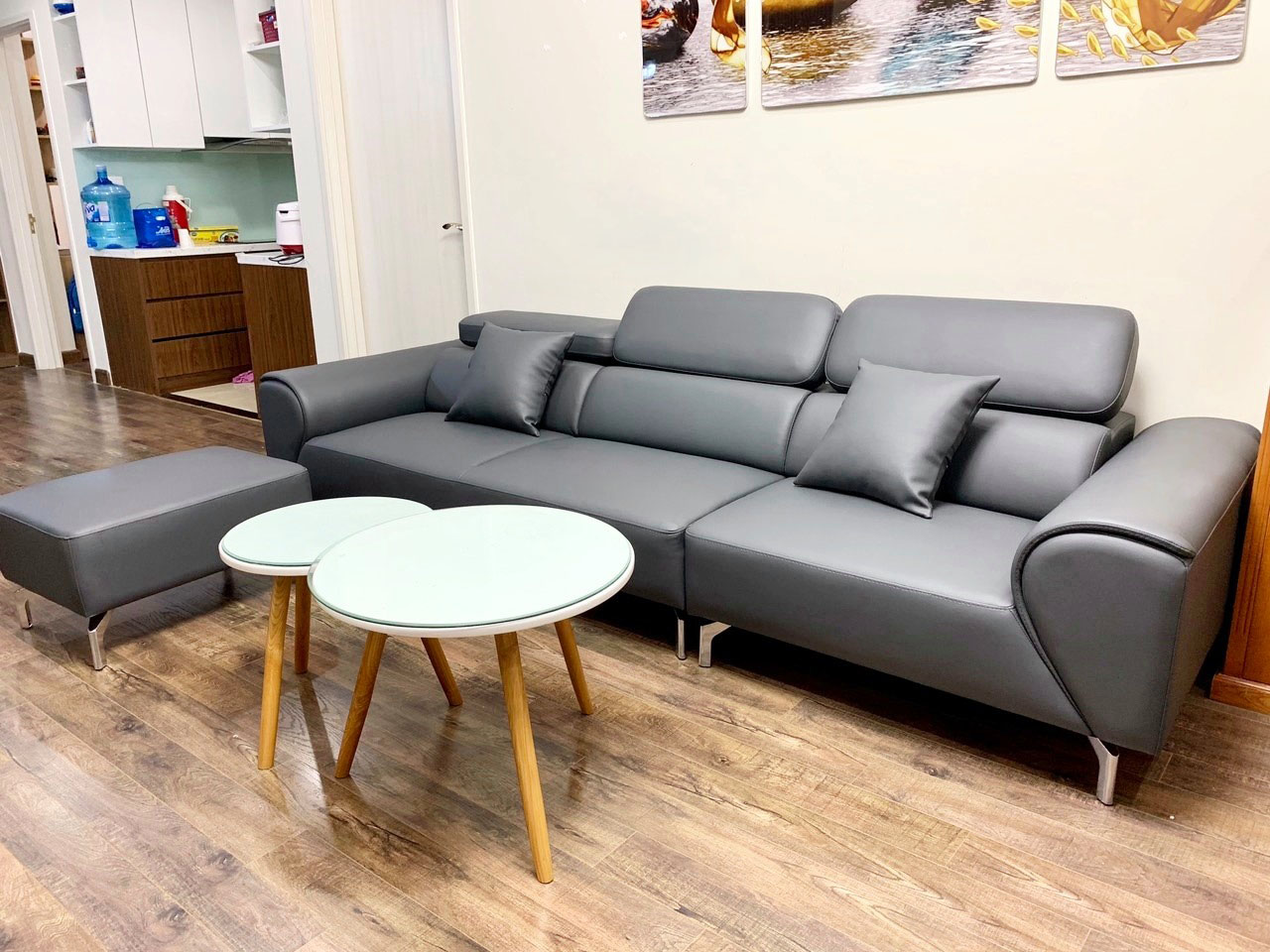 Ghế sofa da phòng khách Hàn Quốc - Ảnh 3