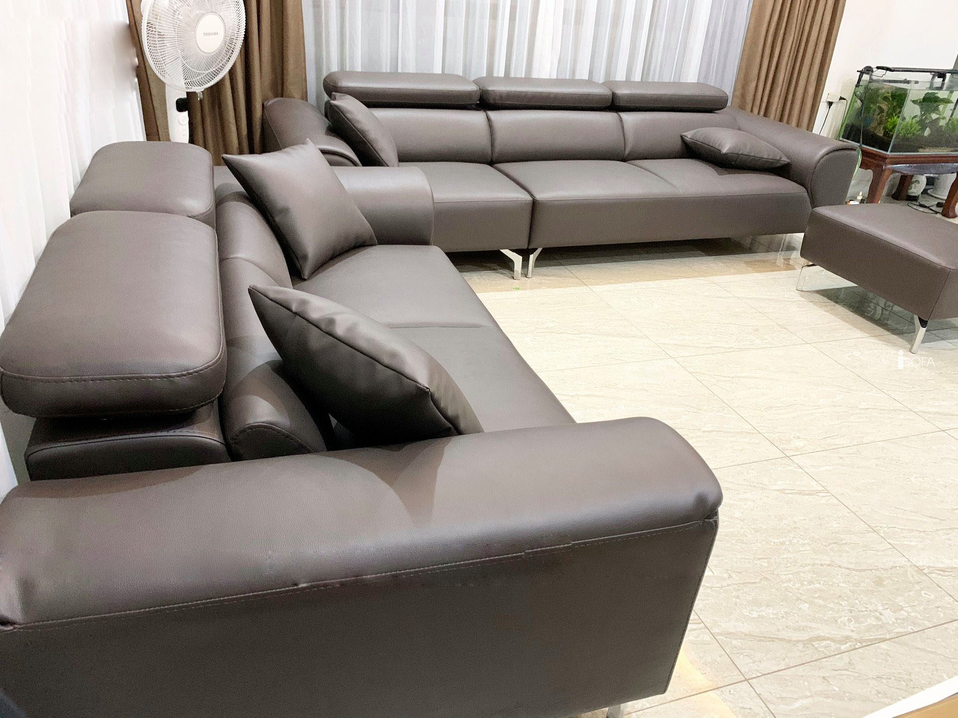 Ghế sofa da phòng khách Hàn Quốc - Ảnh 2