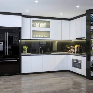 Tủ bếp gỗ công nghiệp cốt xanh chống ẩm