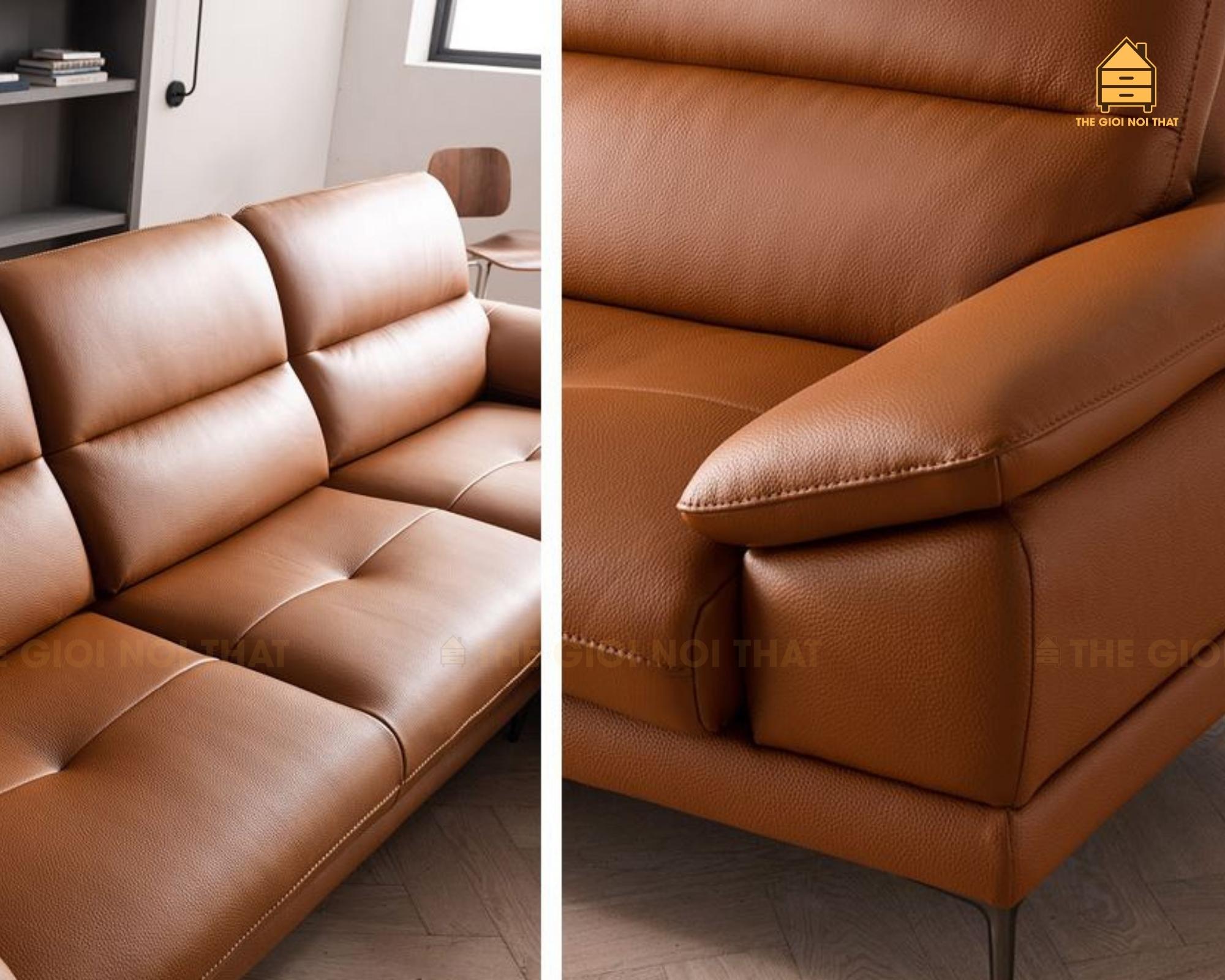 Ghế sofa da thật Italy T12 - Ảnh 6