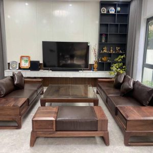 Alternative view of Bộ bàn ghế gỗ sồi nga cao cấp