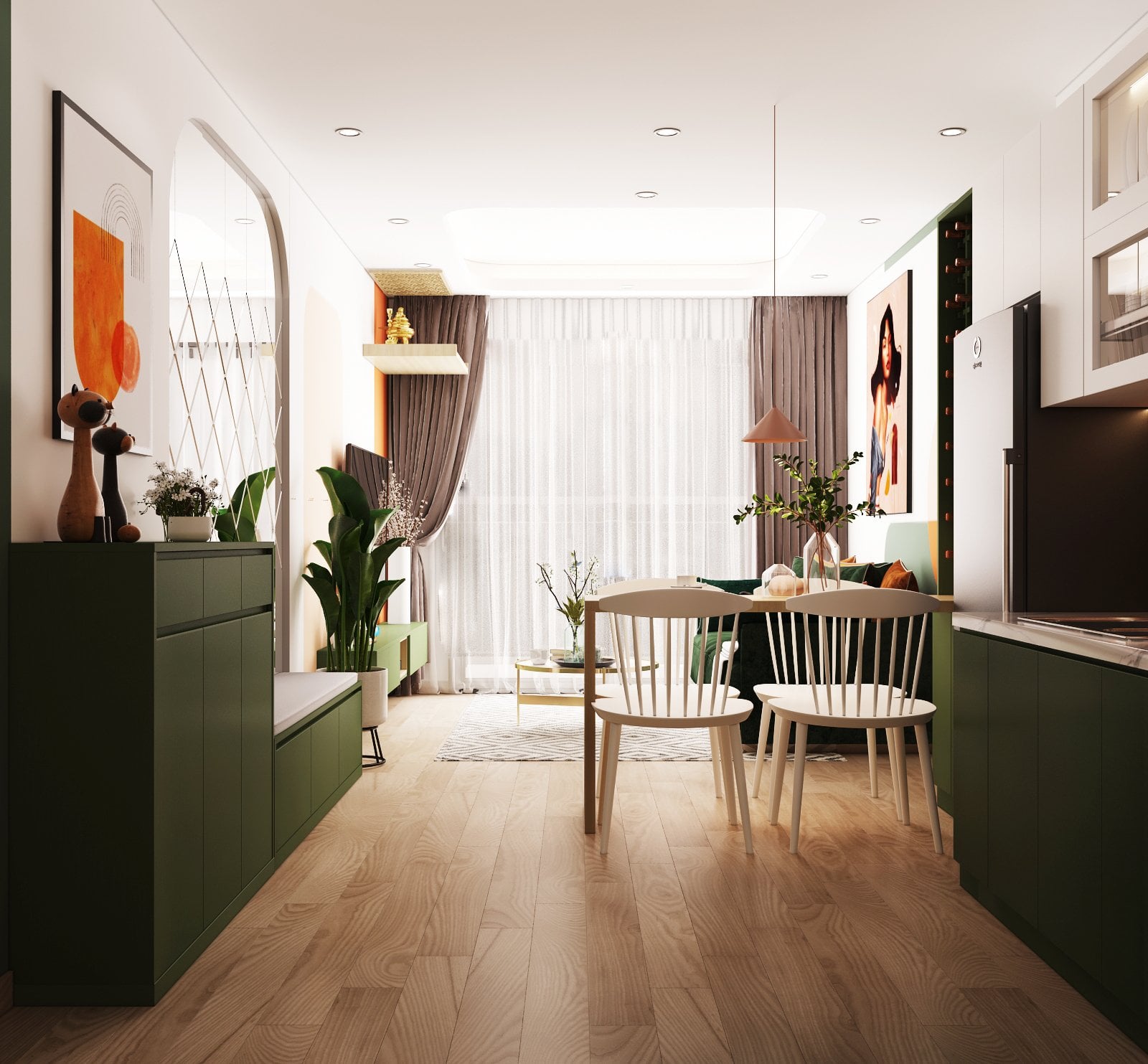 Thiết kế nội thất căn hộ Chị Thủy - Dự án KĐT ĐẶNG XÁ - Ảnh 6