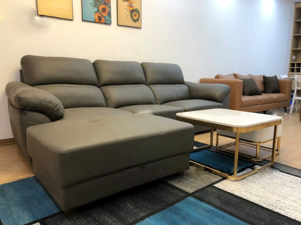 Ghế sofa da phòng khách Hàn Quốc - Ảnh 4