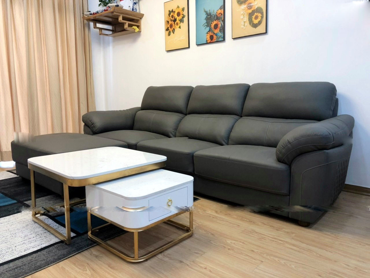 Ghế sofa da phòng khách Hàn Quốc - Ảnh 3