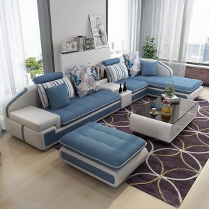 Ghế sofa da phòng khách hiện đại