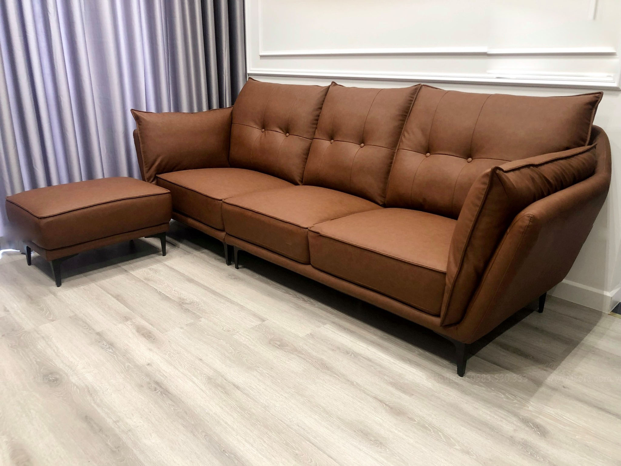 Ghế sofa da phòng khách Hàn Quốc