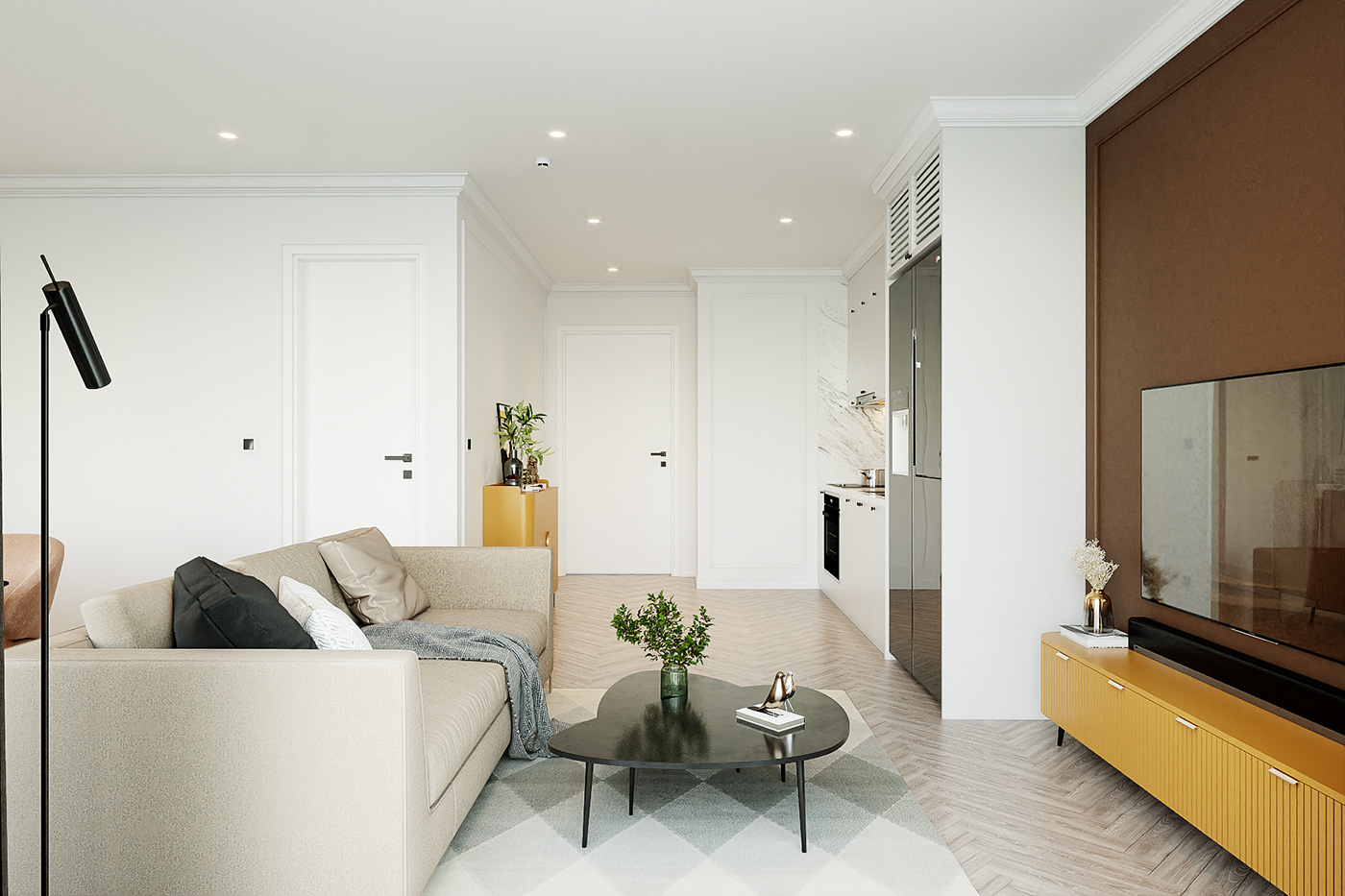 Thiết kế nội thất căn hộ anh Mạnh - Dự án Hoàng Huy Hải Phòng - Ảnh 12