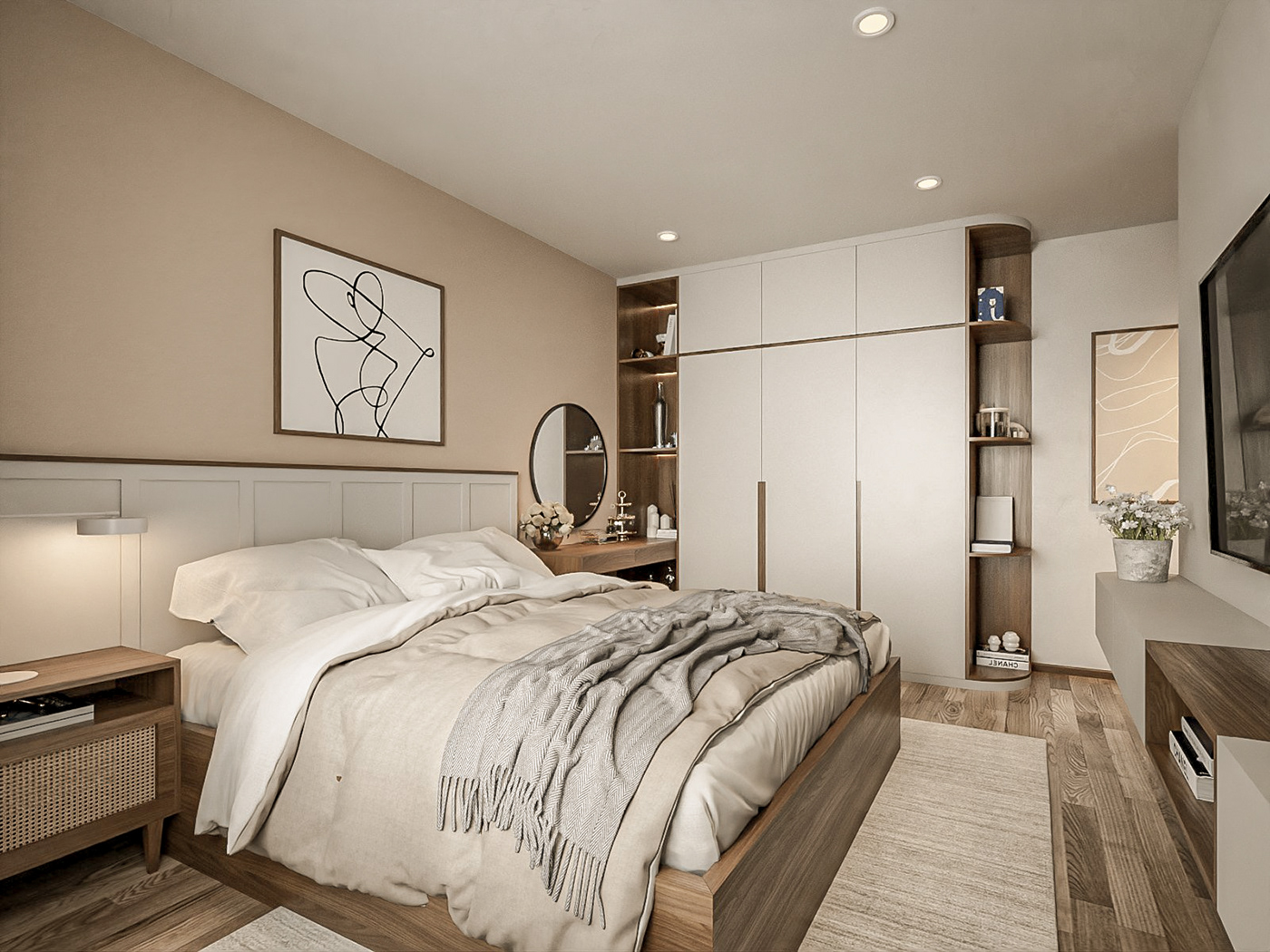 Thiết kế nội thất căn hộ Anh Hải - Dự án Imperia Garden - Ảnh 15