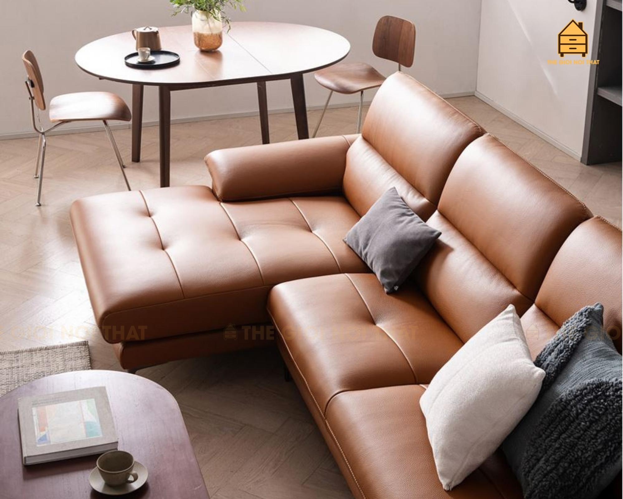 Ghế sofa da thật Italy T12 - Ảnh 4