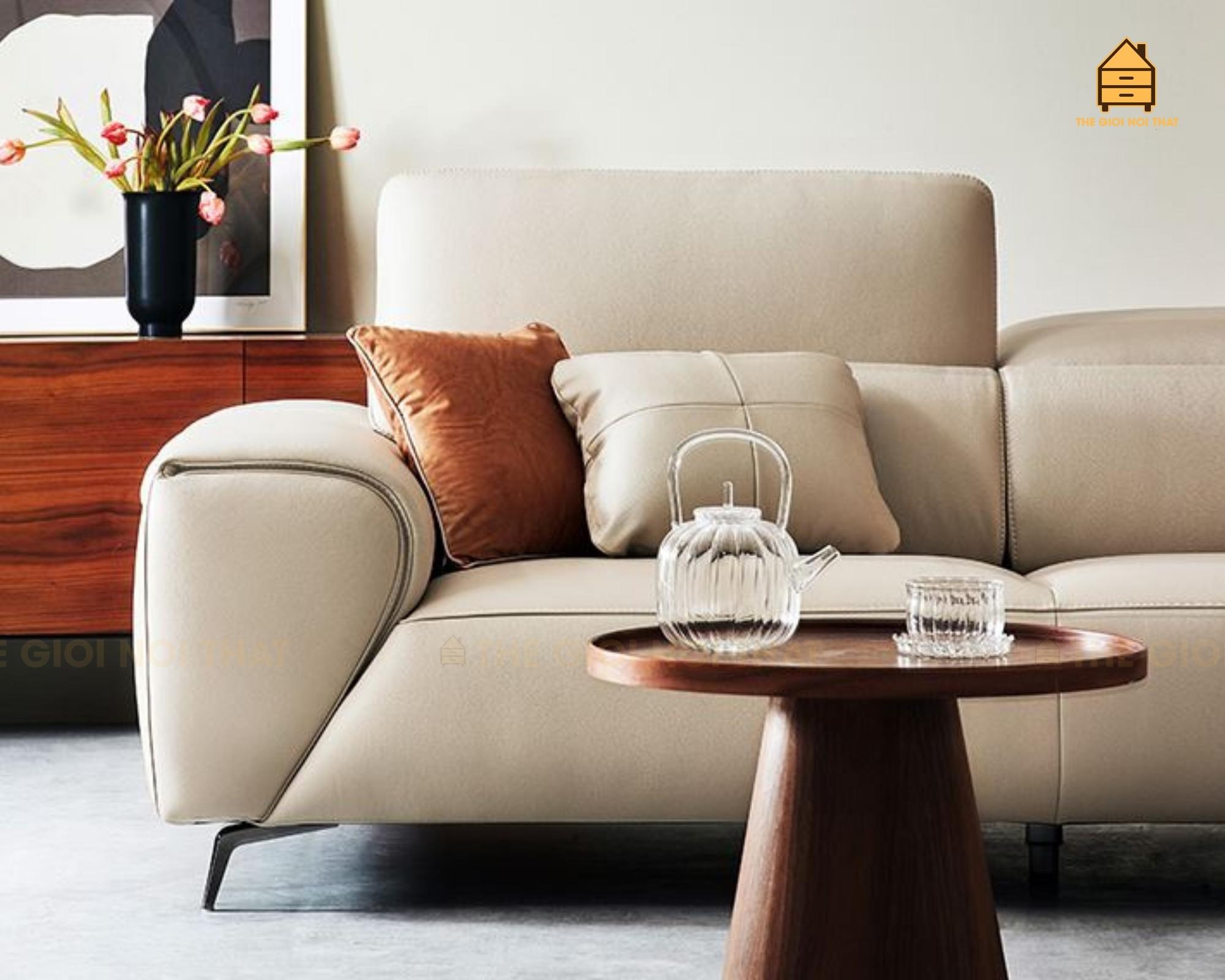 Ghế sofa da thật Italy T14 - Ảnh 3