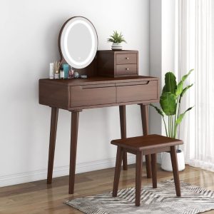 Alternative view of Bộ sản phẩm phòng ngủ 100, gỗ tự nhiên cổ điển cao cấp, hoạ tiết mây tre đan vintage tối giản cho