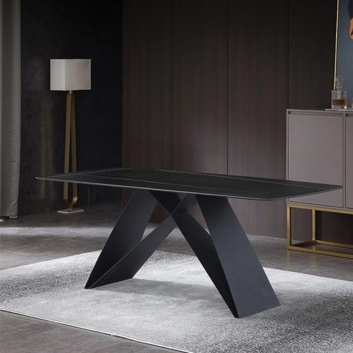 Bàn Ăn Mặt Đá Chân Chữ V Ngược 1m4 Rất Chắc Chắn