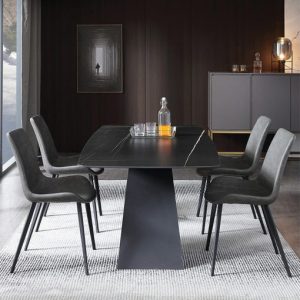 Alternative view of Bàn Ăn Mặt Đá Chân Chữ V Ngược 1m4 Rất Chắc Chắn