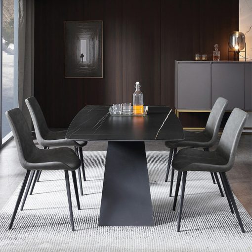 Bàn Ăn Mặt Đá Chân Chữ V Ngược 1m4 Rất Chắc Chắn - Ảnh 2