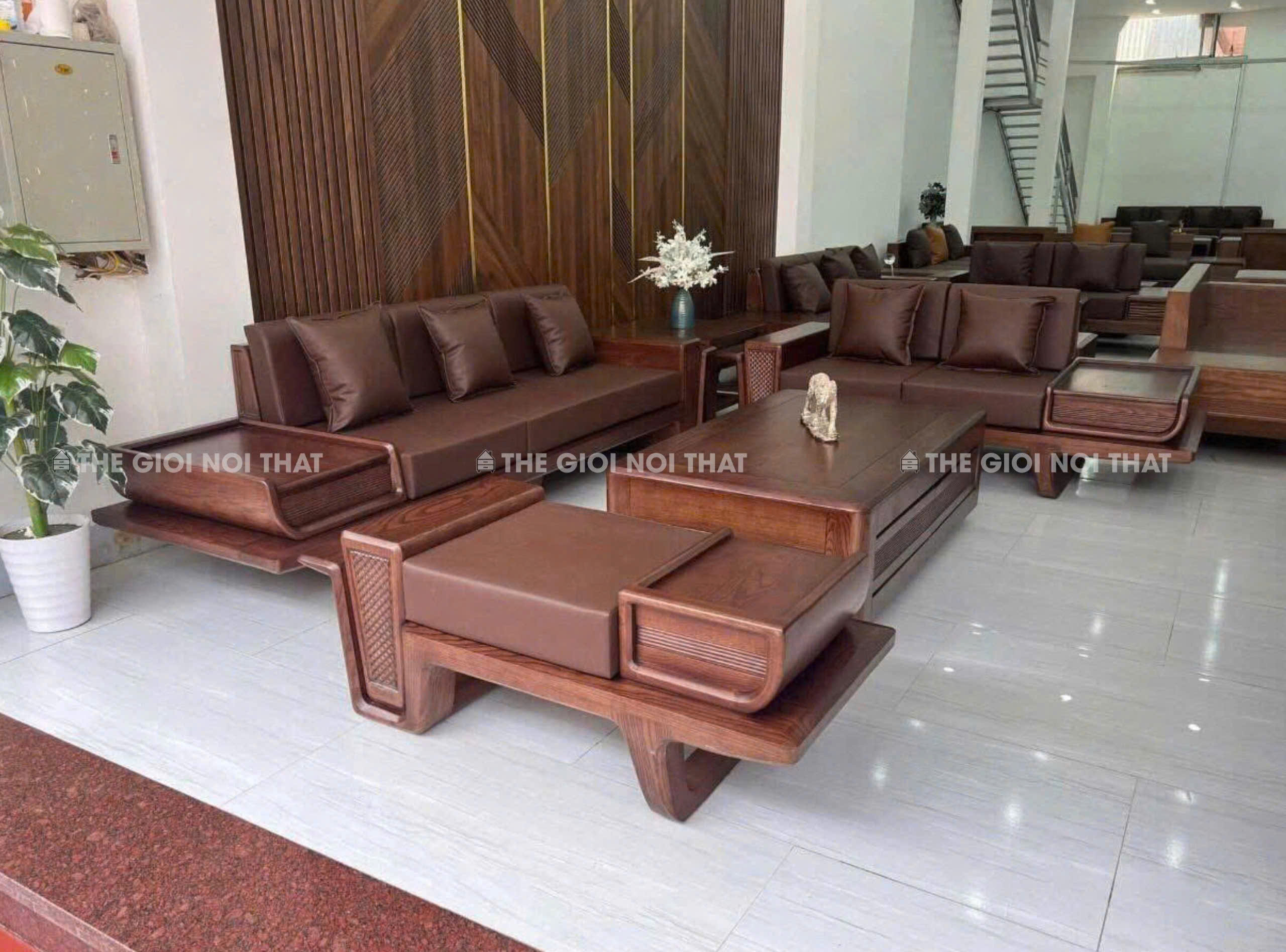 SOFA TIẾN CUNG GỖ SỒI NGA